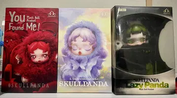 새상품. 미개봉 SKULLPANDA 봉제 인형 펜던트 3피스 세트