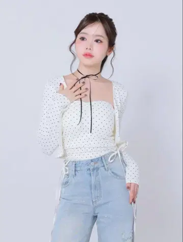 백 리본 베어 앙상블 탑스