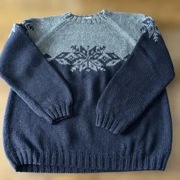 구제 의류 j.crew 니트 스웨터 그레이 네이비 L 사이즈
