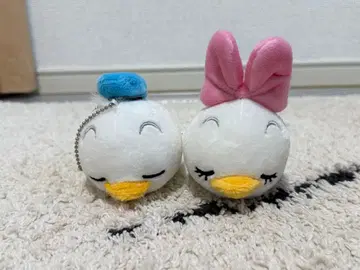 디즈니 스토어 도날드 데이지 봉제 인형 키링 세트