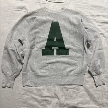 챔피온 양면 프린트 90s USA제 맨투맨 그레이 그린 L