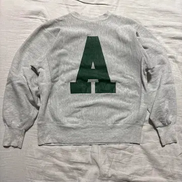 챔피온 양면 프린트 90s USA제 맨투맨 그레이 그린 L