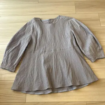 그린 레이블 릴랙싱 7부 소매 블라우스