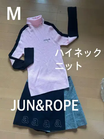 새상품급 준앤로페 JUN&ROPE 골프 니트 골프 하이넥