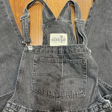 silver tab 블랙 오버롤