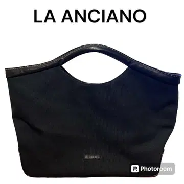 [ 새상품급 ] LA ANCIANO 캔버스 가죽 핸드백
