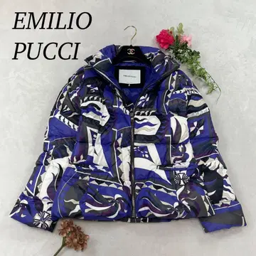J29 새상품급 L 에밀리오 푸치 다운 자켓 퍼플 블루 여성용