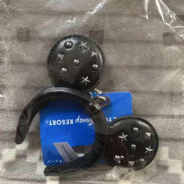 디즈니 머리띠 키링 미키 스터드 장식 블랙 키체인