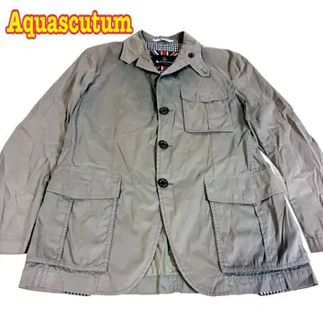 Aquascutum 커버올 테일러드 자켓 사파리 블루종
