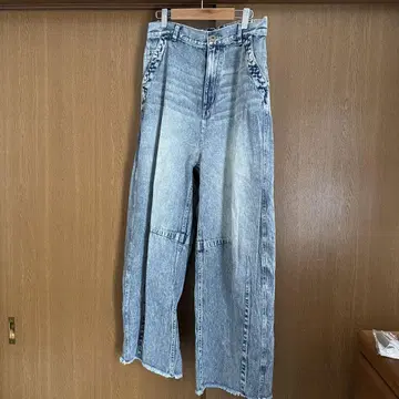 니코앤 셀프 컷 배럴 팬츠 L