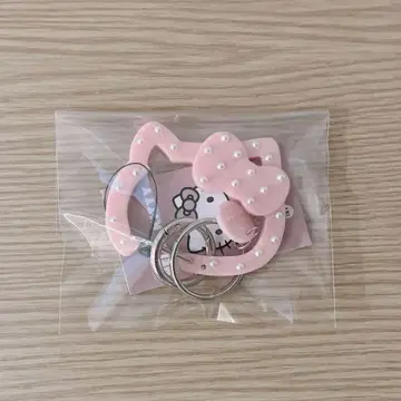 LOWRYS FARM 키티 퀼팅 카라비너 핑크
