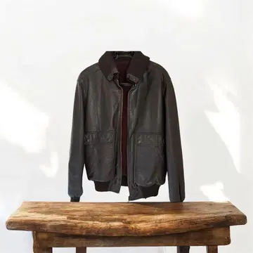 다크 브라운 가죽 아우터 G1 플라이트 자켓 보아