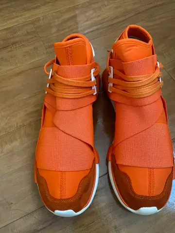 Y3 Qasa High 오렌지 스트랩 디자인 스니커즈 26.0