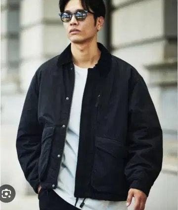 FREAK'S STORE 옷깃 코듀로이 절개 코튼 나일론 블루종 S