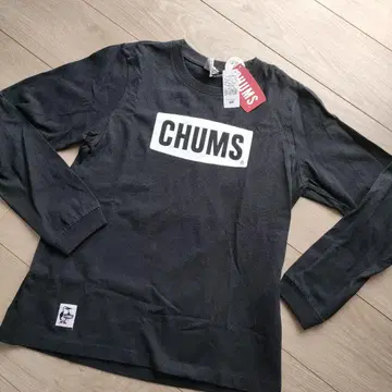새상품 CHUMS 긴팔 티셔츠 블랙 x 화이트 M