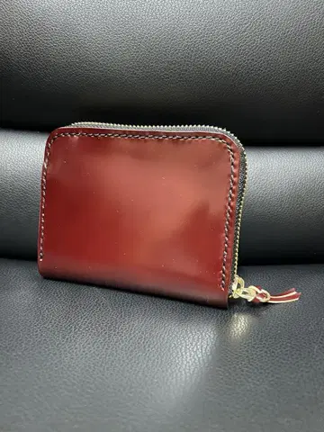 라운드 지퍼 미들 지갑 코도반 다크 브라운