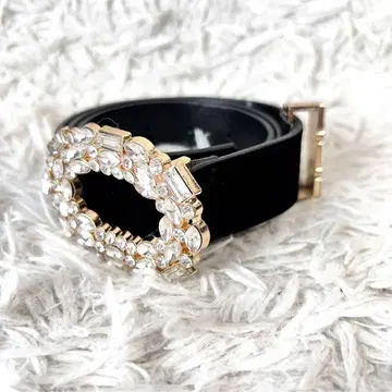 ZARA 여성용 벨트 비쥬 벨로아 블랙