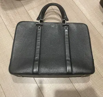 PELLE MORBIDA 블랙 가죽 비즈니스 백