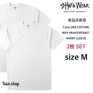 [샤카웨어] 새상품 맥스 헤비웨이트 무지 티셔츠 화이트 M 2장