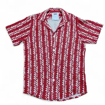 OAS Red Scribble Cuba Net Shirt