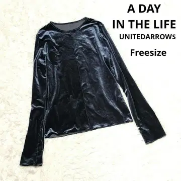 UNITED ARROWS 벨벳 티셔츠 긴팔 상의