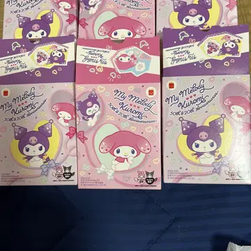 마이멜로디 & 쿠로미 봉제 인형 세트 6개