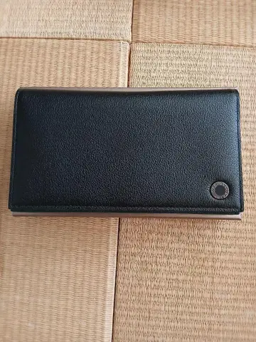 BULGARI 가죽 장지갑 블랙 그린 291156