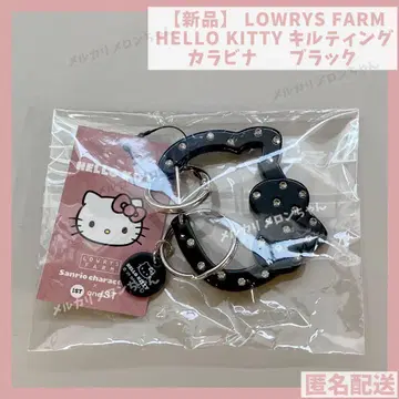 로리즈팜 산리오 헬로키티 카라비너 블랙 퀼트 키티