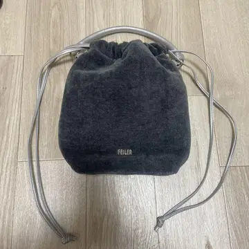 FEILER 그레이 코듀로이 복조리 백