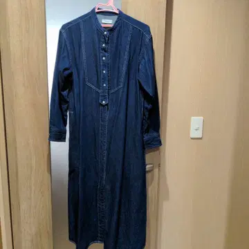 데님 원피스 긴팔 다크 블루