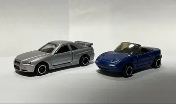 토미카 스카이라인 GT-R R34 & 유노스 로드스타 2대 세트 중국산