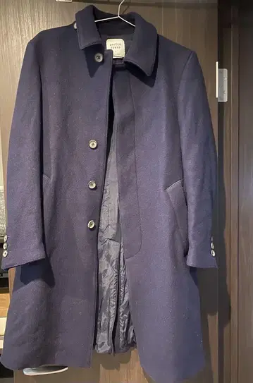 UNITED TOKYO 네이비 울 롱 코트 첸스타