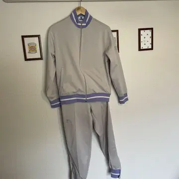 90s 초레어 Champion 저지 M 그레이 퍼플 셋업