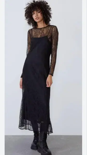 ZARA 블랙 레이스 원피스