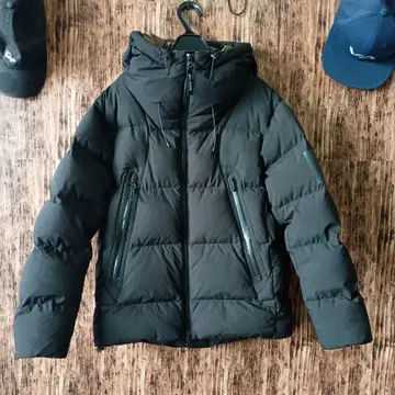 CAMP7 후드 부착 다운 자켓 M 블랙