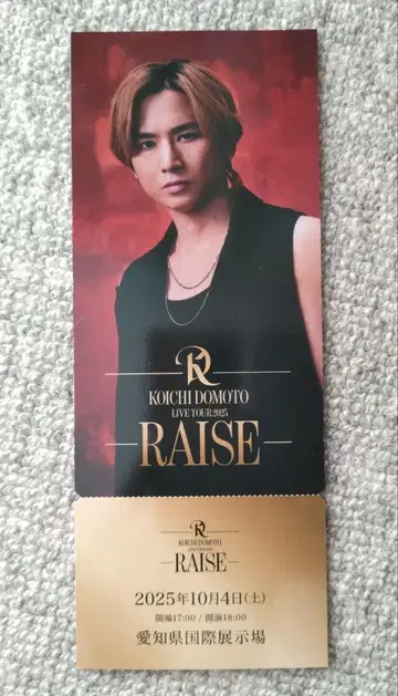 도모토 코이치 RAISE 회장 한정판 메모리얼 티켓