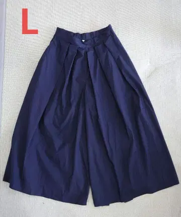 무인양품 하카마 팬츠 가우초 팬츠 L 네이비 와이드 팬츠