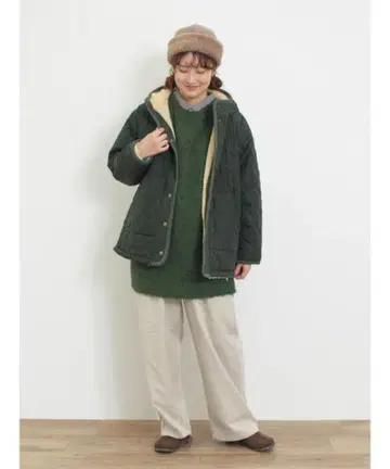 사만사 모스모스 발수 가공 리버서블 보아 블루종