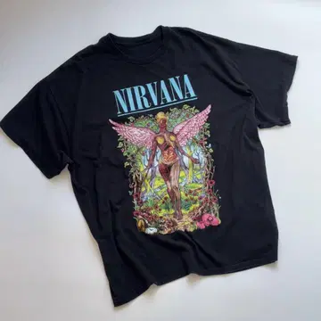 NIRVANA 그래픽 T셔츠 블랙