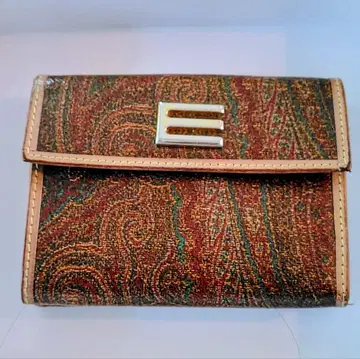 ETRO 페이즐리 무늬 이단 접이식 지갑