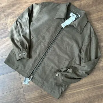 새상품 택 포함 UNIQLOU 집업 블루종 다크 브라운 L 사이즈