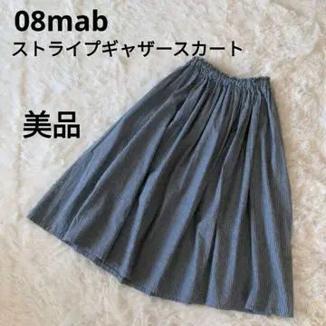 새상품급 08mab 08맵 스트라이프 개더 스커트