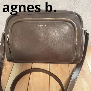 아네스베 agnes b. 숄더백 가죽 브라운 브라운