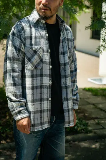 8HU BLOCK CHECK SUMMER FLANNEL SHIRT