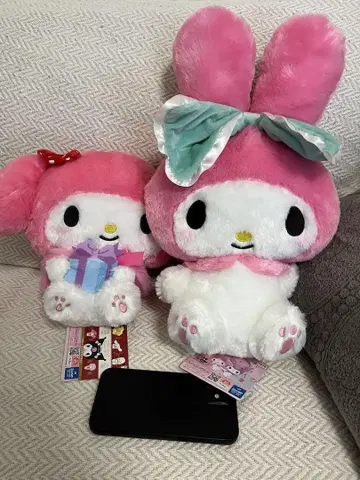 마이멜로디 봉제 인형 세트 BIG 사이즈 택 포함 새상품 산리오