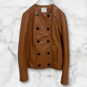 르 시엘 블루 시프스킨 램 가죽 자켓 양가죽 카멜