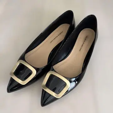 FABIO RUSCONI 블랙 플랫슈즈