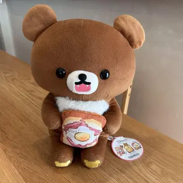 리락쿠마 봉제 인형 차이로이코구마 계란 프라이 에그 토스트