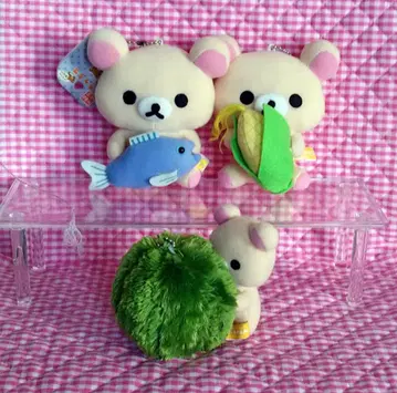 코리락쿠마 홋카이도 한정 봉제 인형 연어 옥수수 마리모