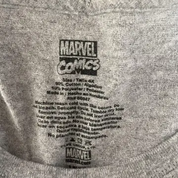 MARVEL 캐릭터 그래픽 T셔츠 L 사이즈 그레이